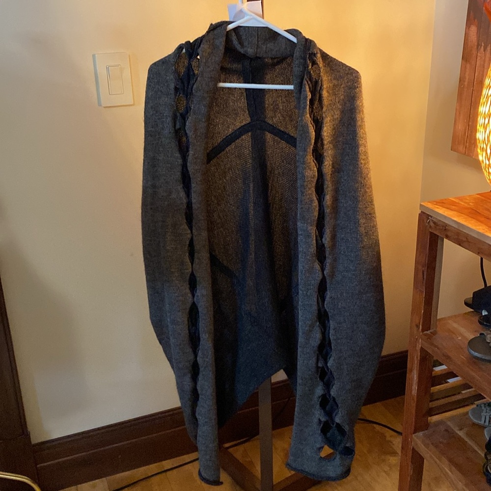 Hand Knit sweater  Reversible L-XL